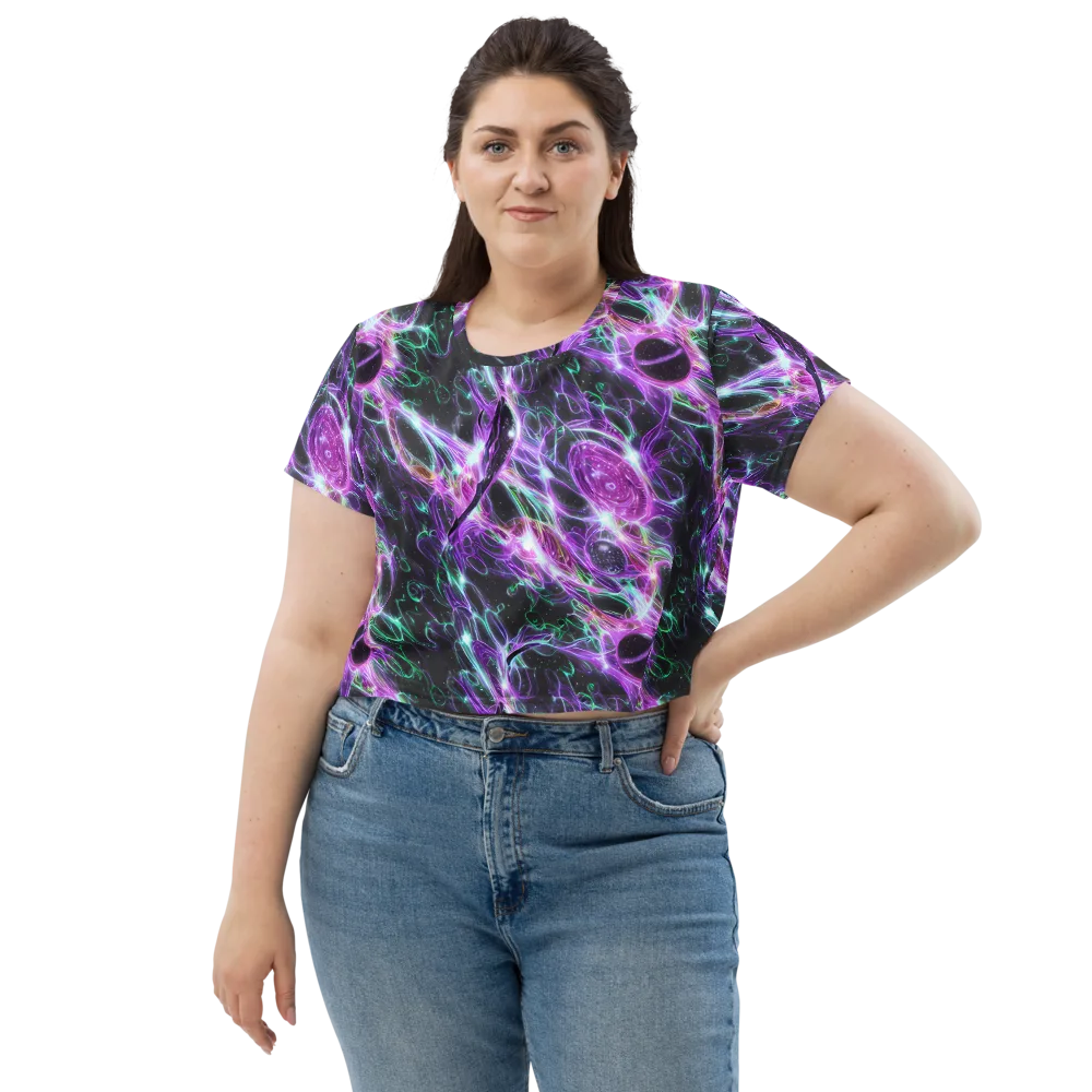 Astral Garden on Crop Tee — Front