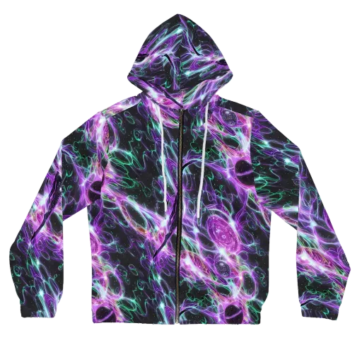 Astral Garden on a Women's Full-Zip Hoodie