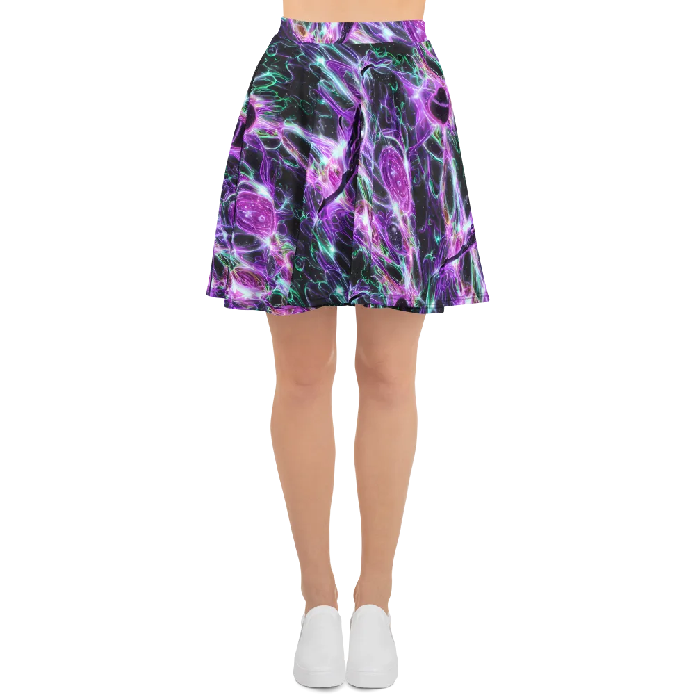 Astral Garden on Skater Skirt — Front