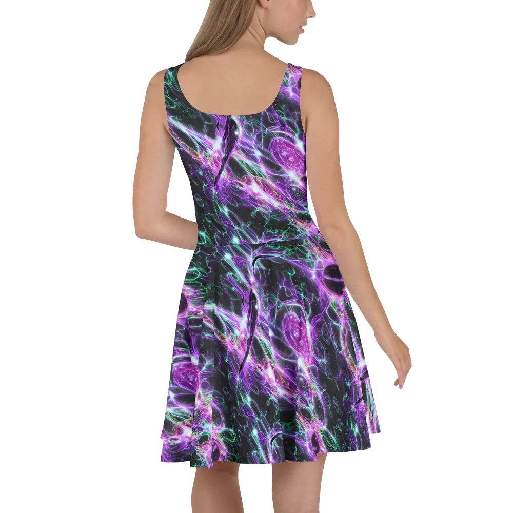 Astral Garden on Skater Dress — Back