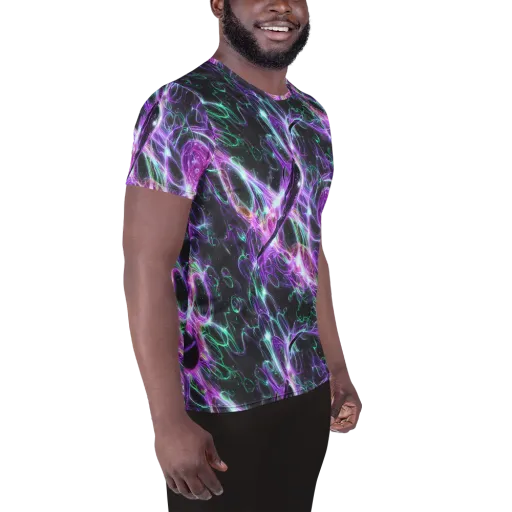 Astral Garden on a Men's Athletic T-Shirt