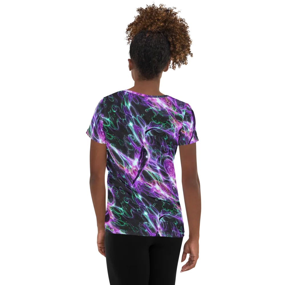 Astral Garden on Women's Athletic T-Shirt — Back
