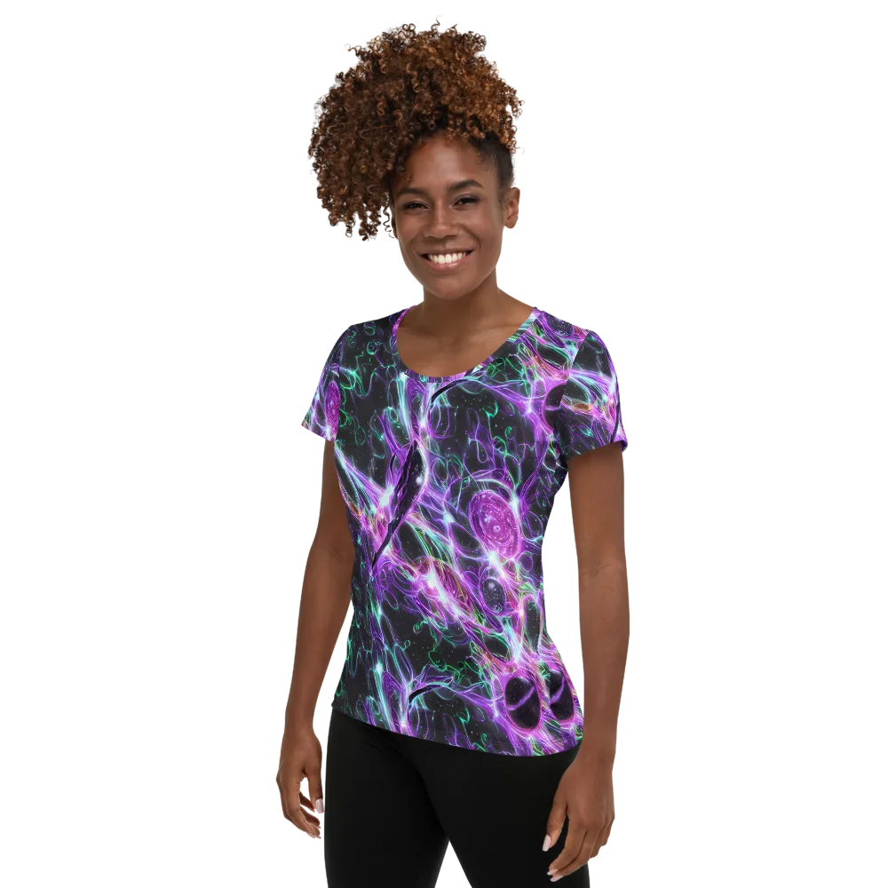 Astral Garden on Women's Athletic T-Shirt — Left