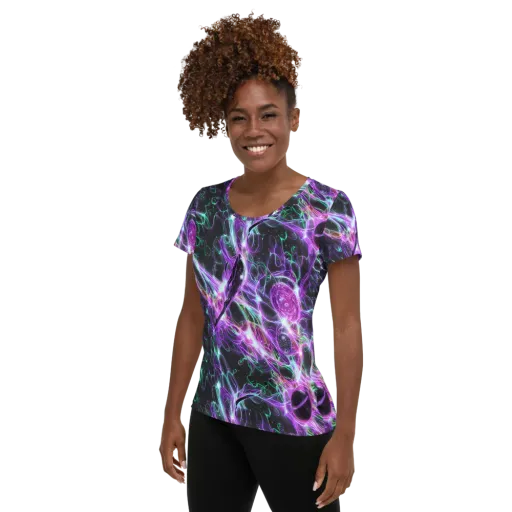 Astral Garden on a Women's Athletic T-Shirt