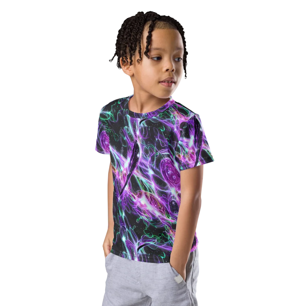 Astral Garden on Kids Crew Neck T-Shirt — Left Front