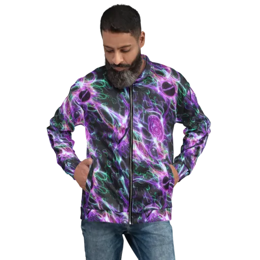 Astral Garden on a Bomber Jacket