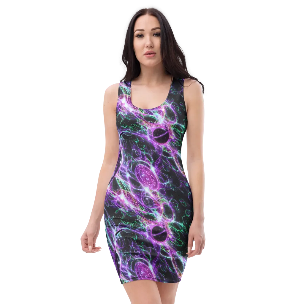 Astral Garden on Bodycon Dress — Front