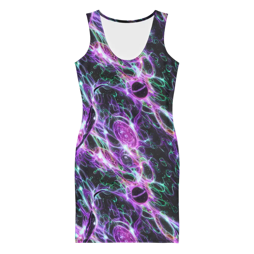 Astral Garden on Bodycon Dress — Front
