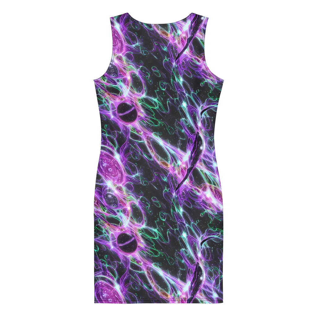 Astral Garden on Bodycon Dress — Back