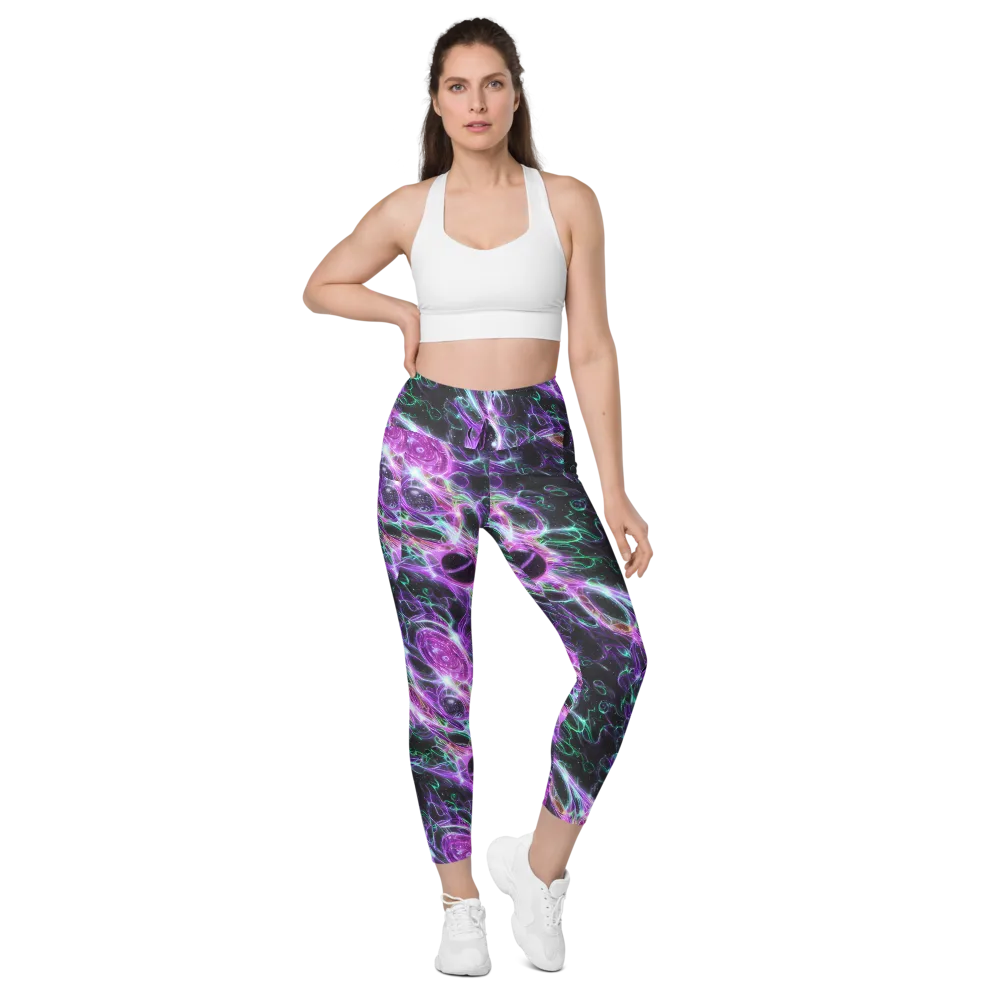 Astral Garden on Leggings with Pockets — Front