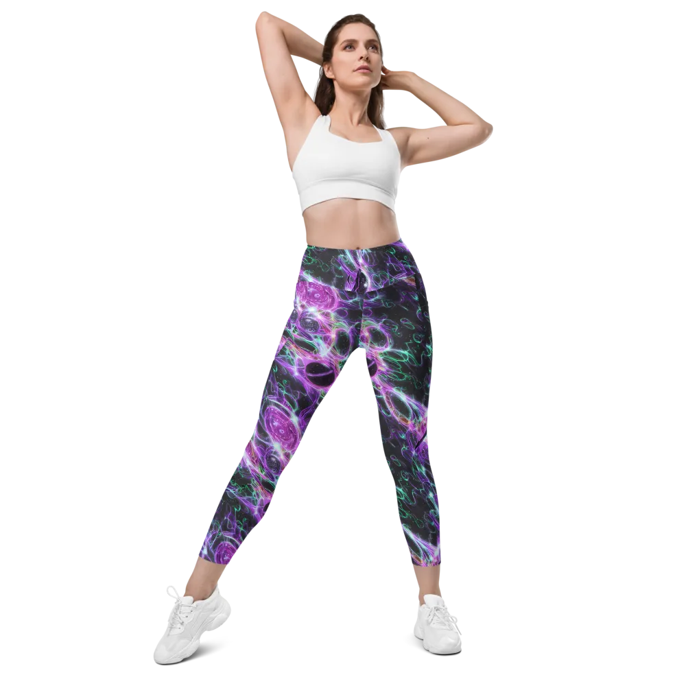 Astral Garden on Leggings with Pockets — Front