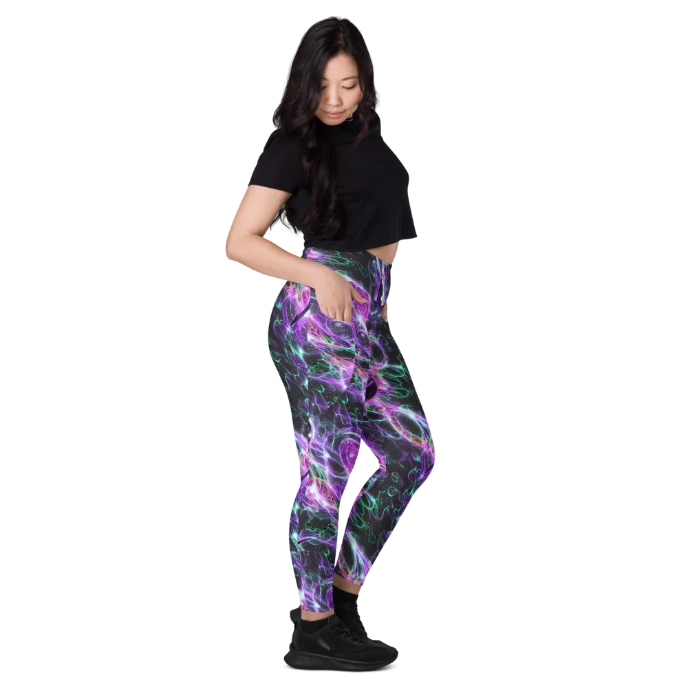 Astral Garden on Leggings with Pockets — Right