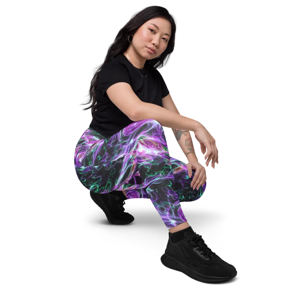 Astral Garden on Leggings with Pockets — Right Front