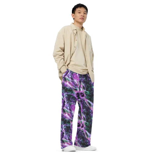 Astral Garden on a Wide-Leg Pants