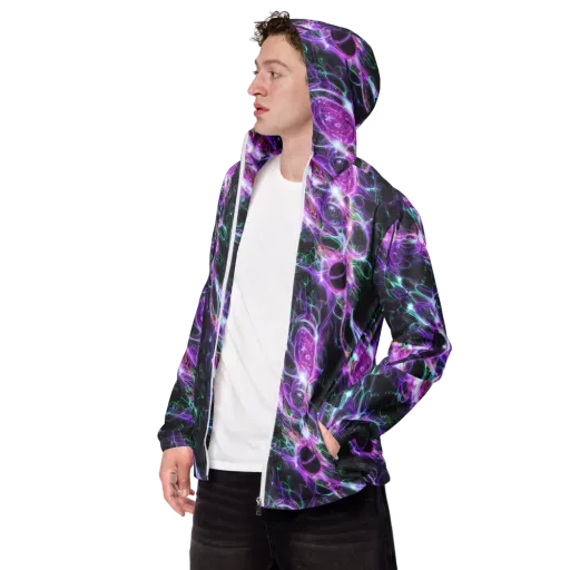 Astral Garden on a Men's Windbreaker