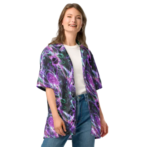 Astral Garden on a Button Shirt
