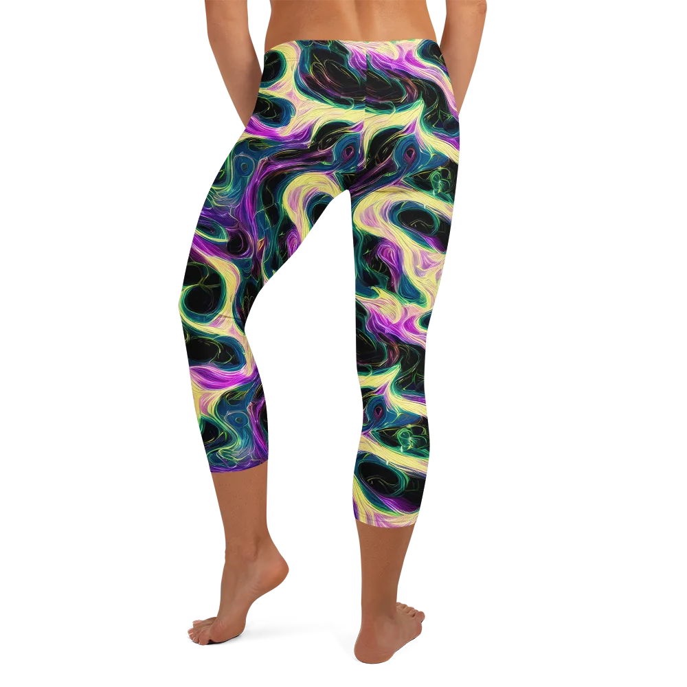 Aurora Rapture on Capri Leggings — Back