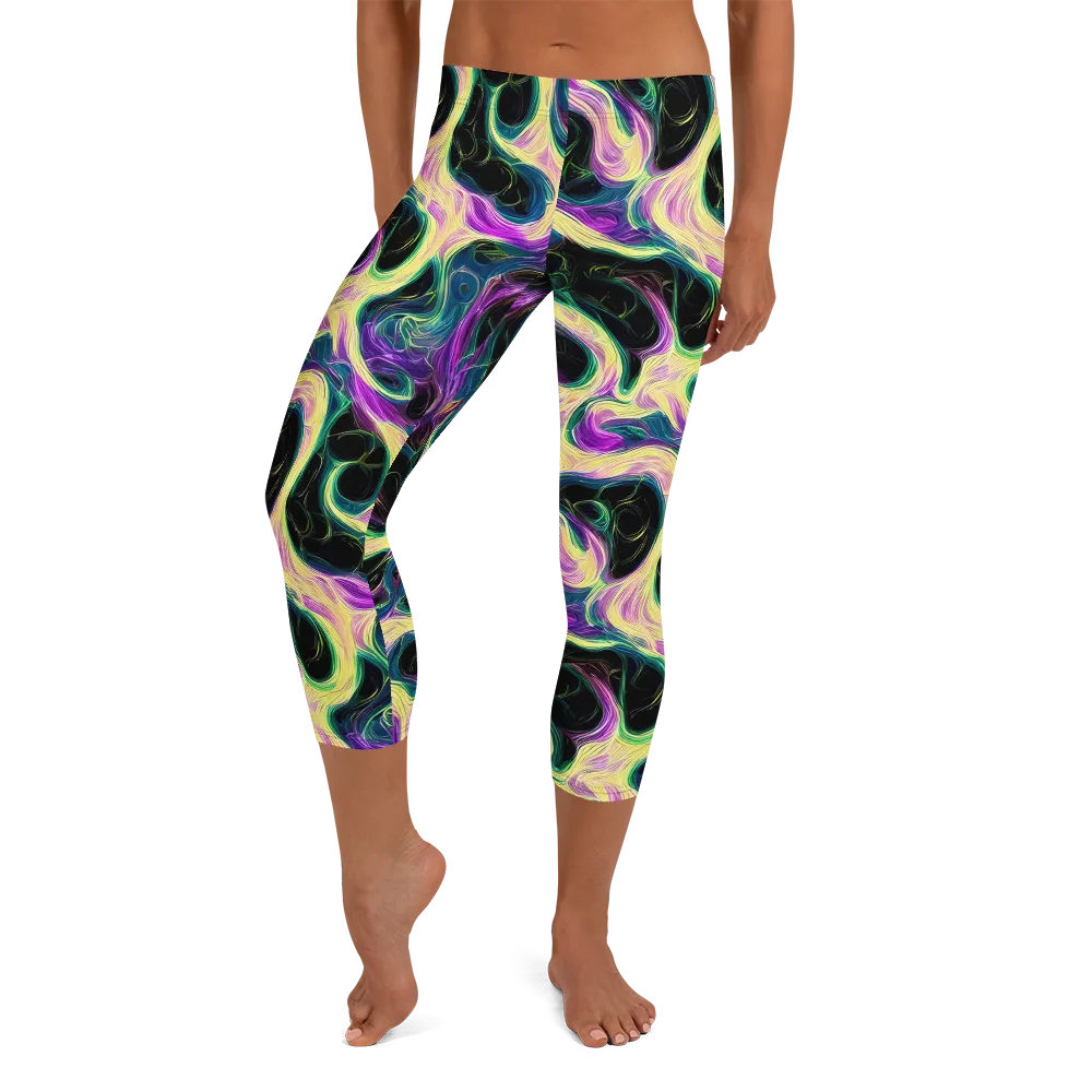 Aurora Rapture on Capri Leggings — Front
