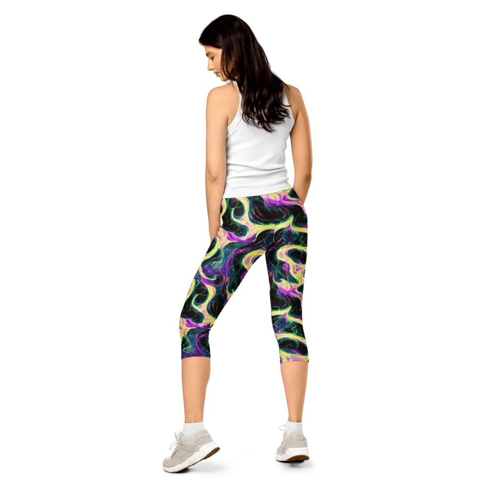 Aurora Rapture on Capri Leggings — Back