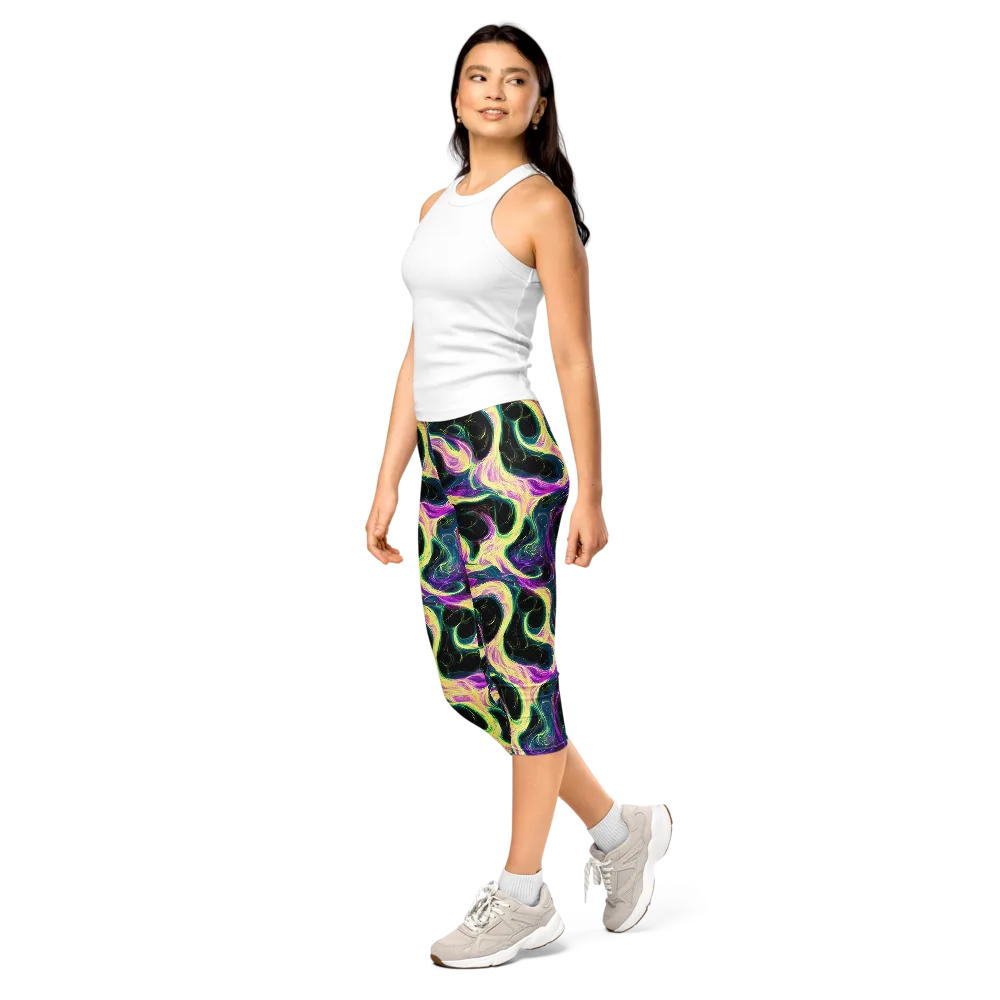 Aurora Rapture on Capri Leggings — Left Front