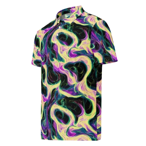 Aurora Rapture on a Men's Slim Fit Polo Shirt