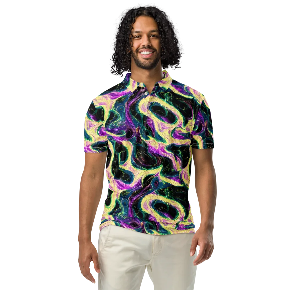 Aurora Rapture on Men's Slim Fit Polo Shirt — Front