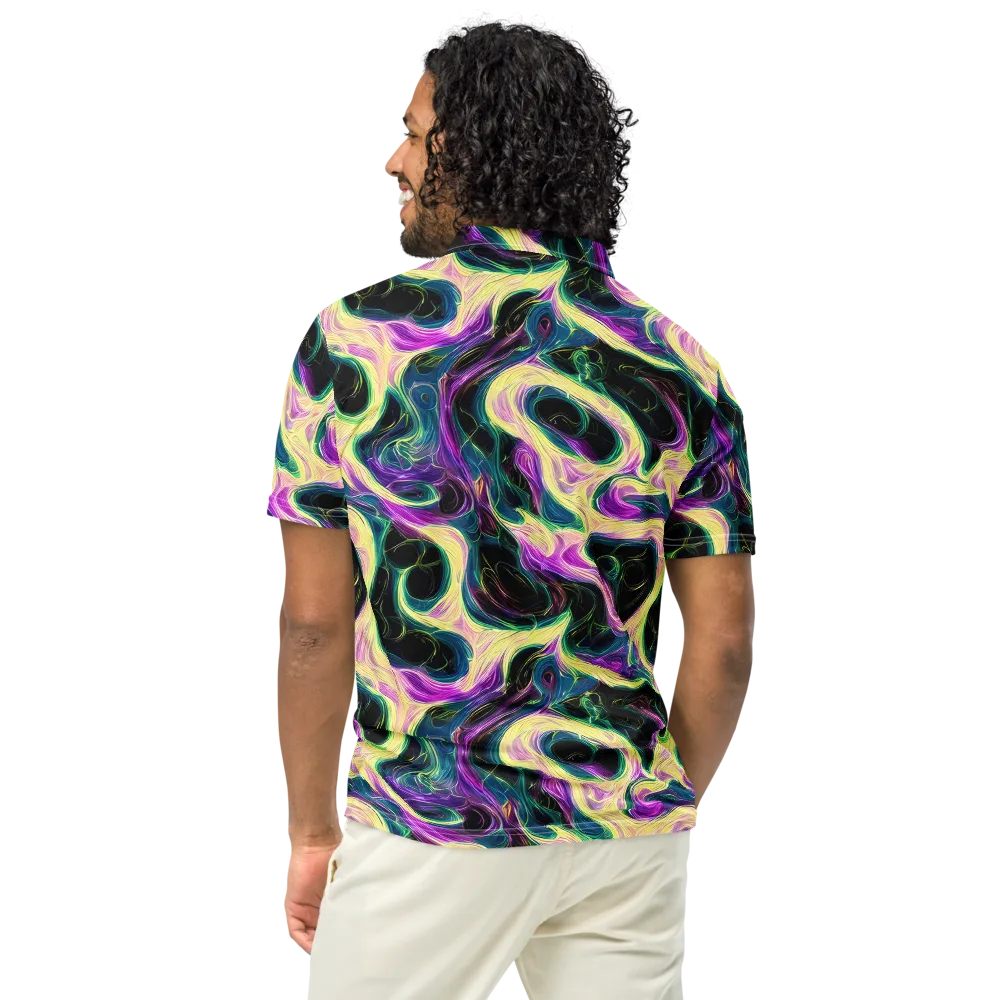 Aurora Rapture on Men's Slim Fit Polo Shirt — Back