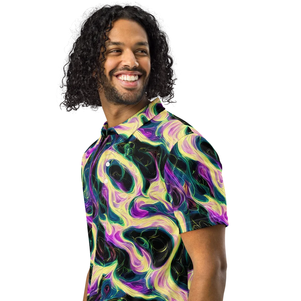 Aurora Rapture on Men's Slim Fit Polo Shirt — Left Front