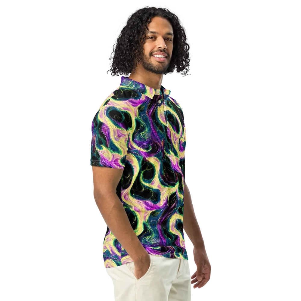 Aurora Rapture on Men's Slim Fit Polo Shirt — Right Front