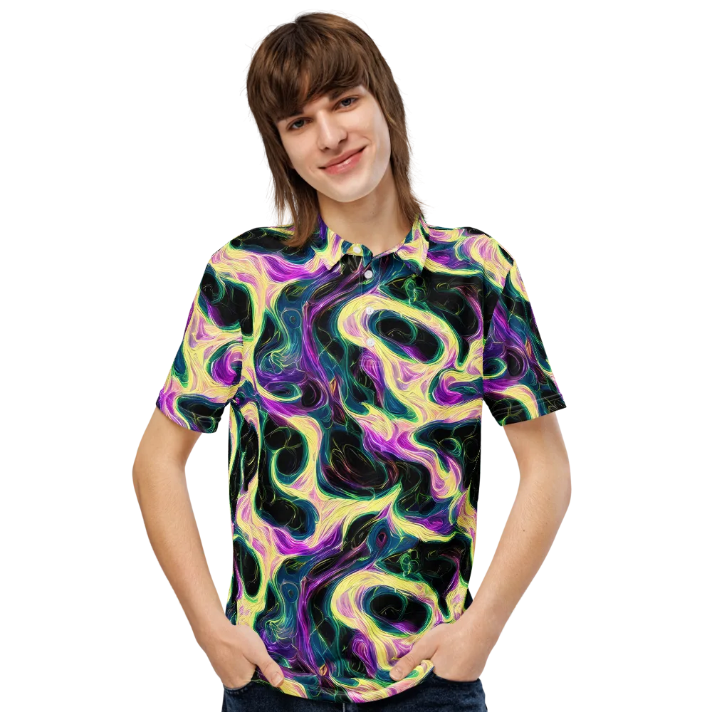 Aurora Rapture on Men's Slim Fit Polo Shirt — Front