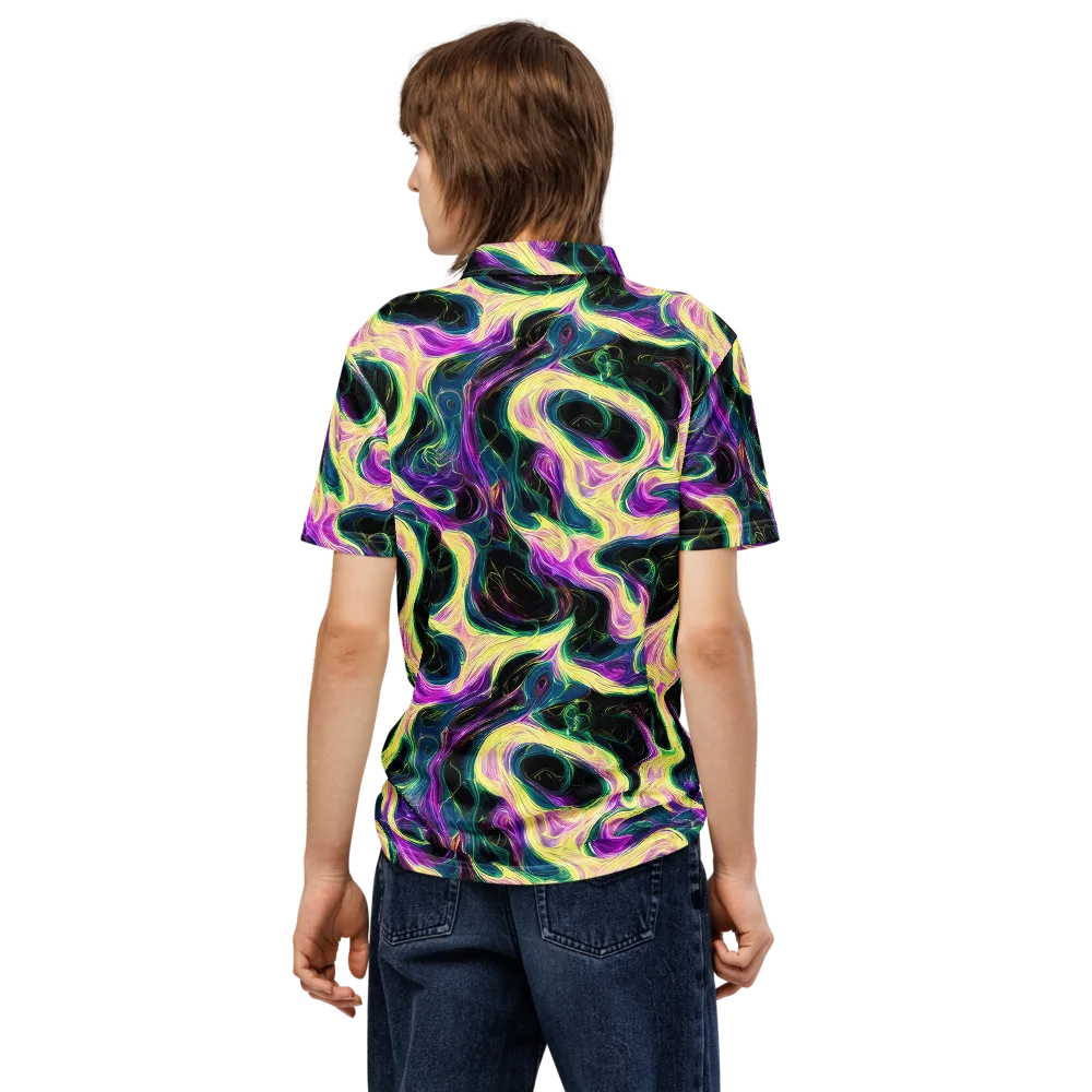 Aurora Rapture on Men's Slim Fit Polo Shirt — Back