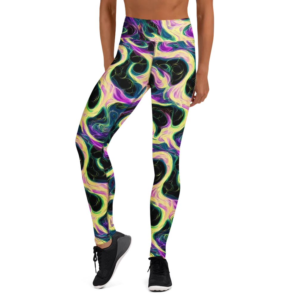 Aurora Rapture on Yoga Leggings — Front