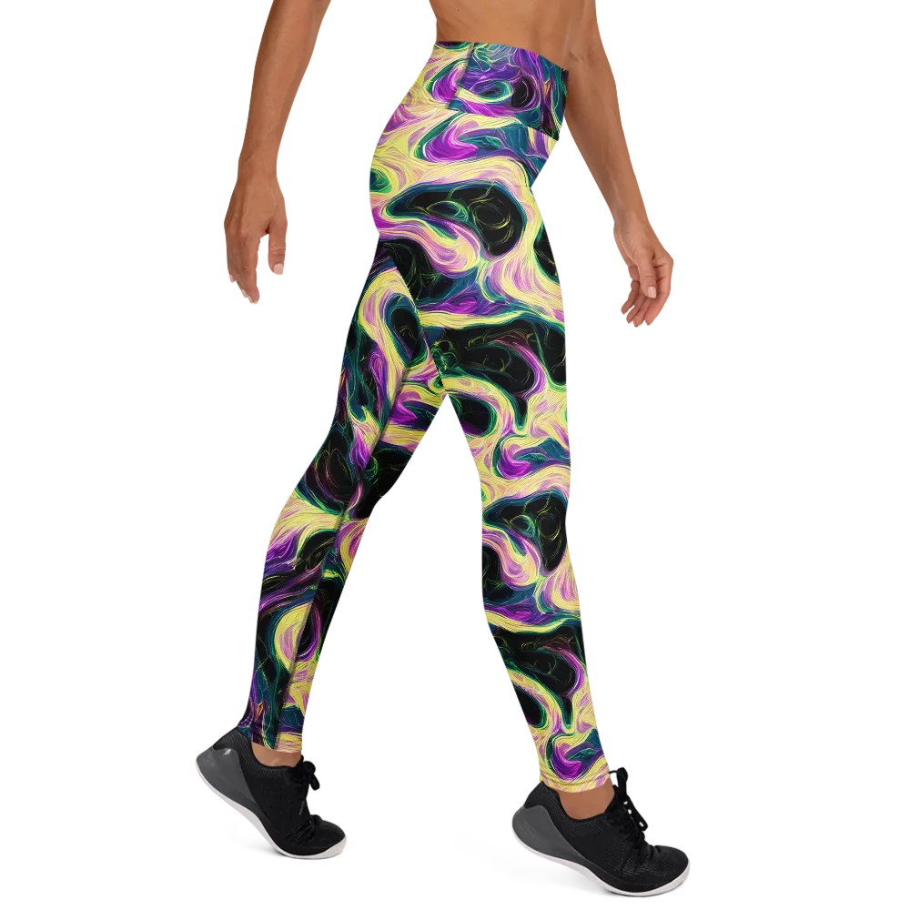 Aurora Rapture on Yoga Leggings — Right