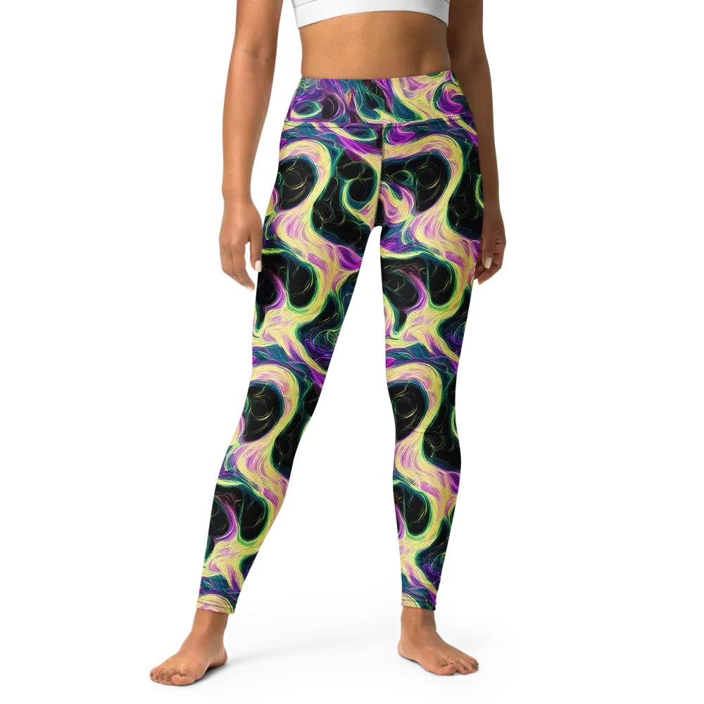 Aurora Rapture on Yoga Leggings — Front