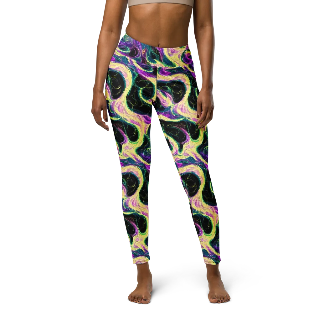 Aurora Rapture on Yoga Leggings — Front