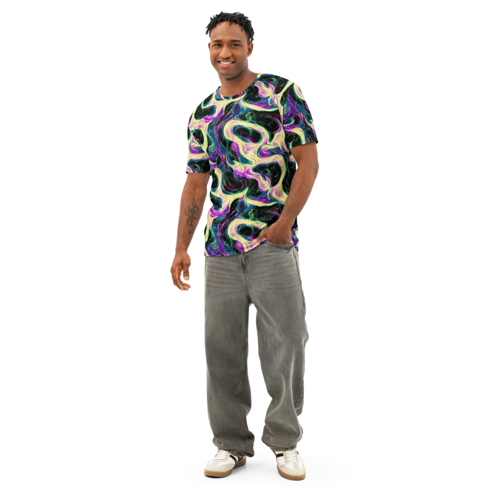 Aurora Rapture on Men's Cotton Crew Neck T-Shirt — Front