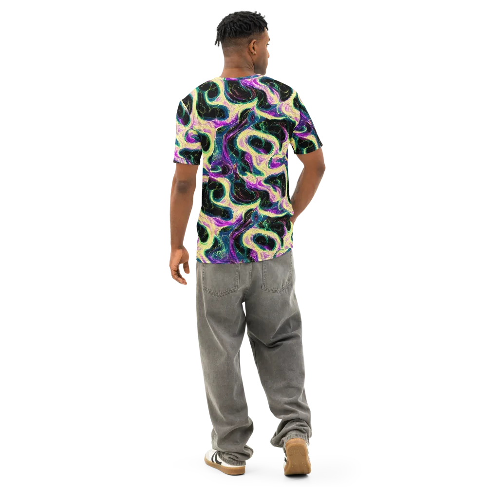 Aurora Rapture on Men's Cotton Crew Neck T-Shirt — Back