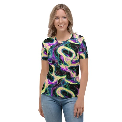 Aurora Rapture on a Women's Crew Neck T-Shirt