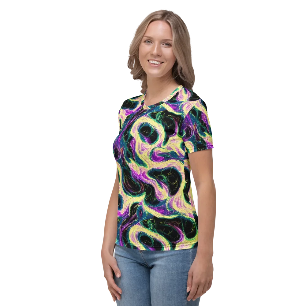 Aurora Rapture on Women's Crew Neck T-Shirt — Left