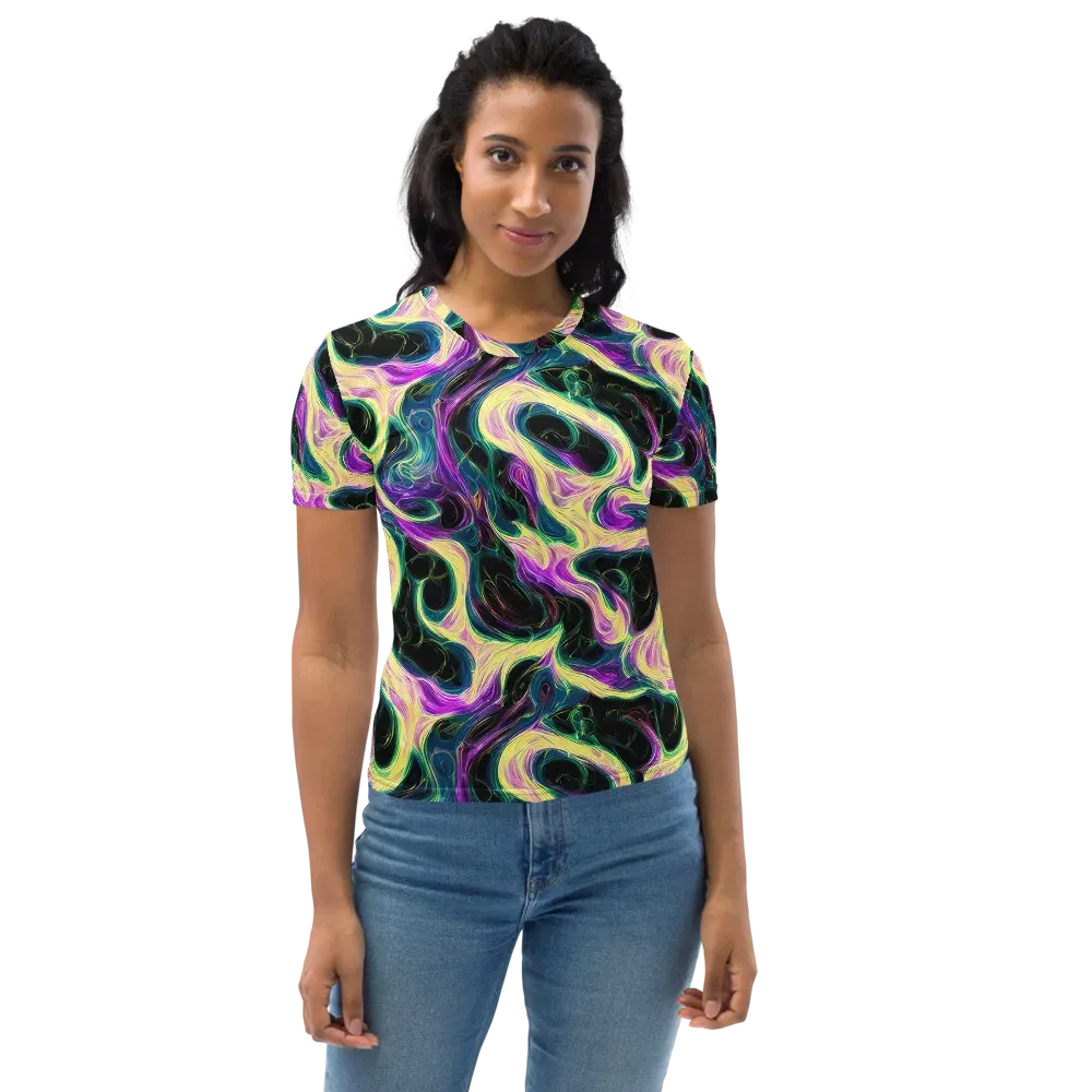 Aurora Rapture on Women's Crew Neck T-Shirt — Front