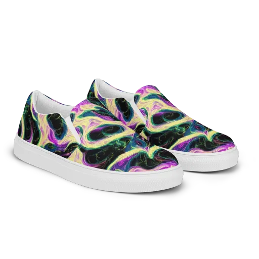 Aurora Rapture on a Men's Slip-On Canvas Shoes