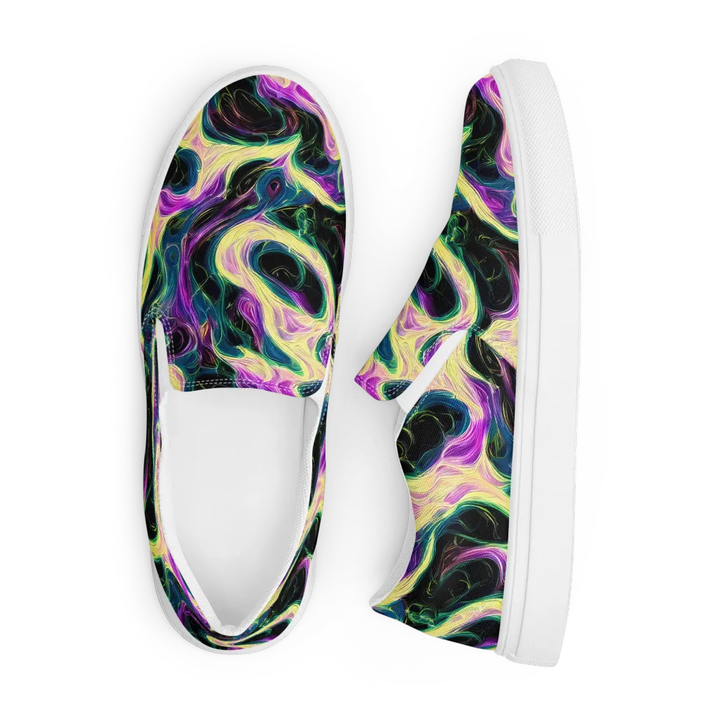 Aurora Rapture on Men's Slip-On Canvas Shoes — Front