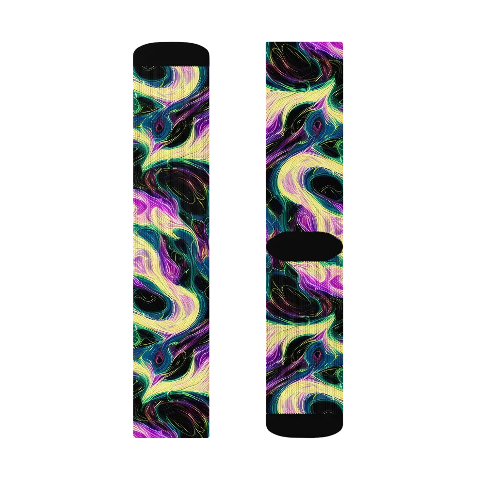 Aurora Rapture on Socks — Left Sock