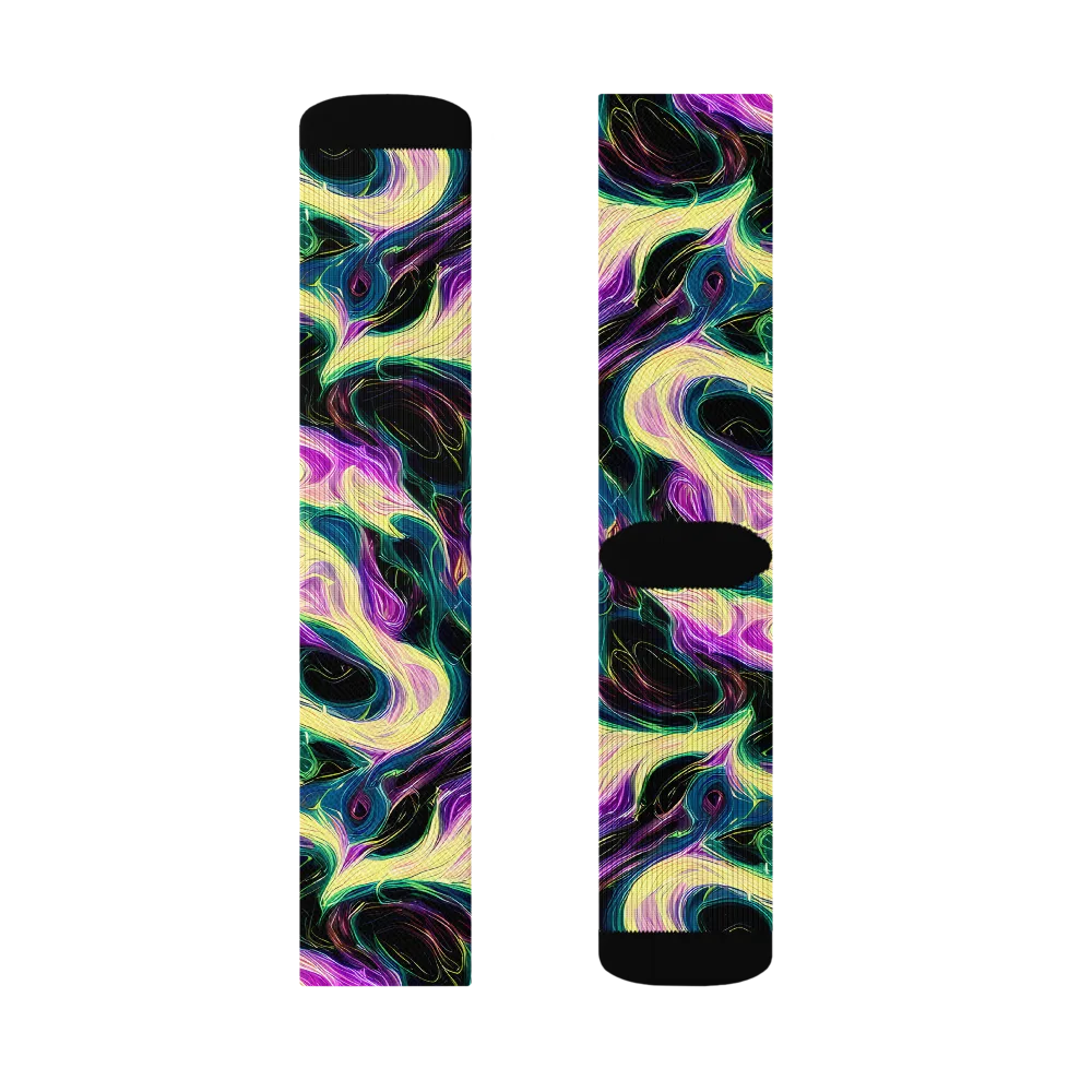 Aurora Rapture on Socks — Right Sock