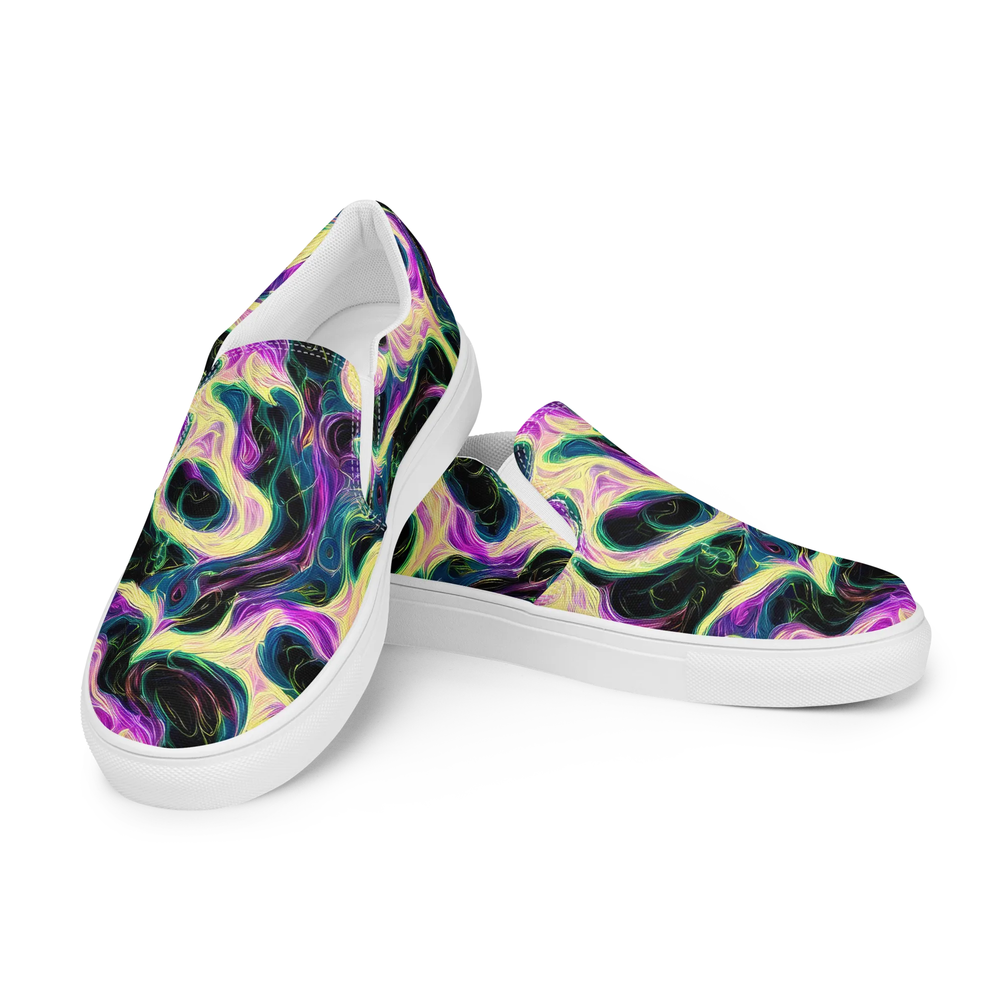 Aurora Rapture on Women's Slip-On Canvas Shoes — Left Front