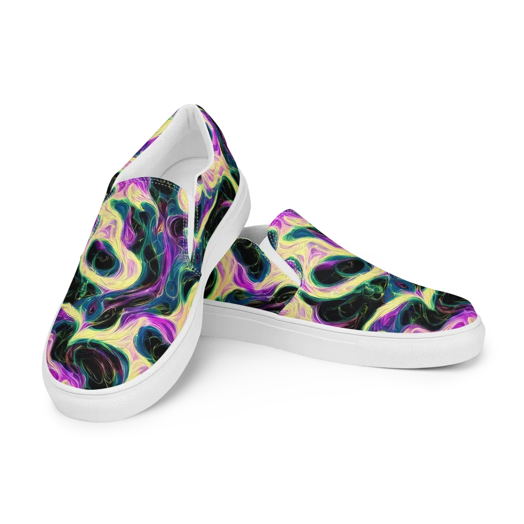 Aurora Rapture on Women's Slip-On Canvas Shoes — Left Front