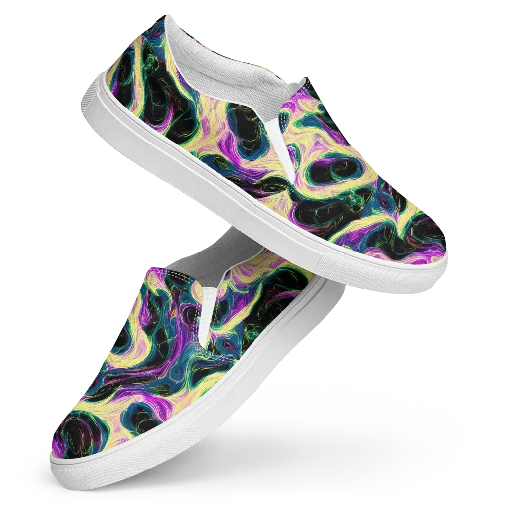 Aurora Rapture on Women's Slip-On Canvas Shoes — Front