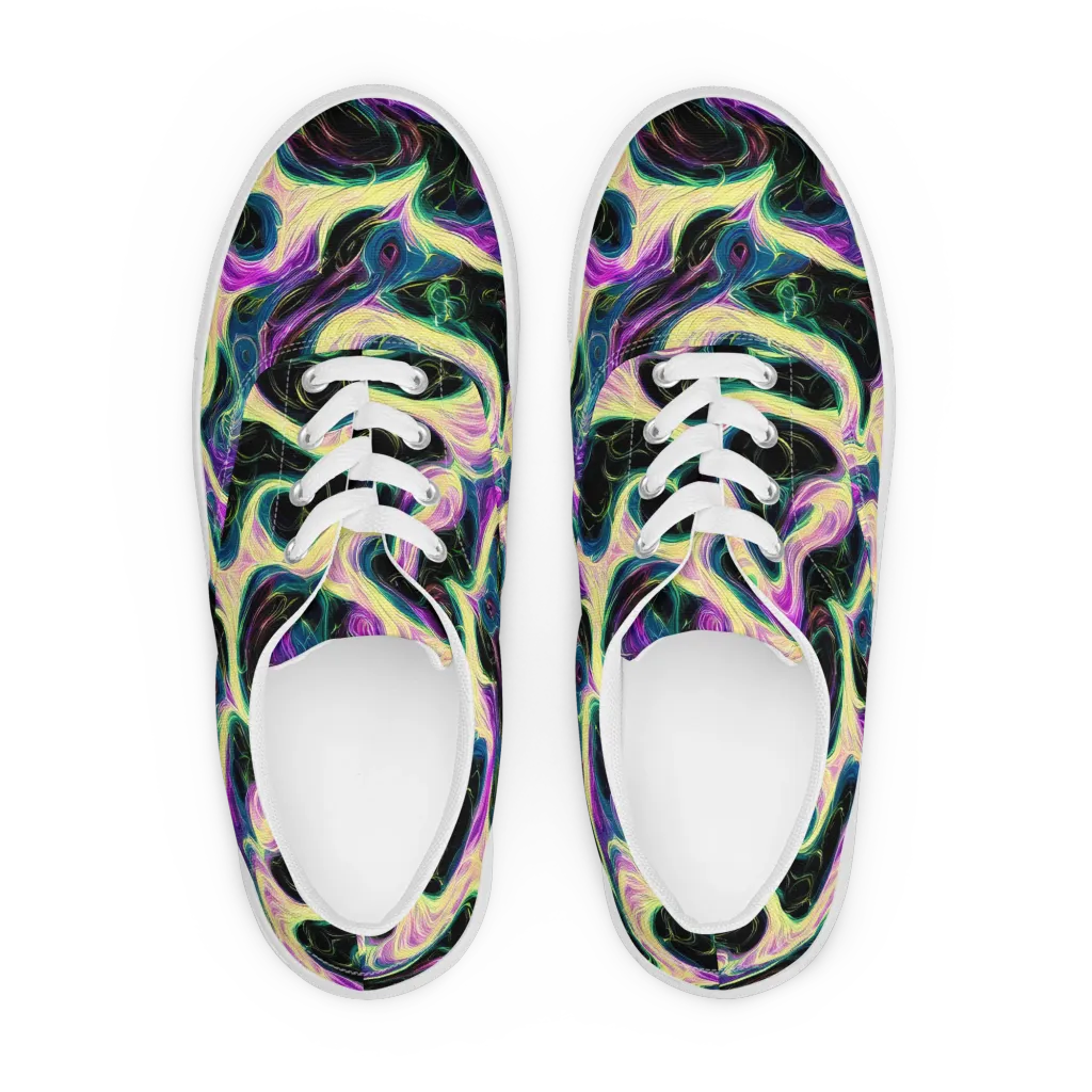 Aurora Rapture on Men's Lace-Up Canvas Shoes — Front