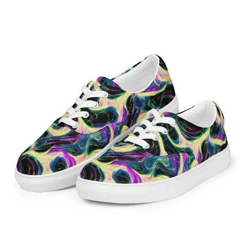 Aurora Rapture on a Men's Lace-Up Canvas Shoes