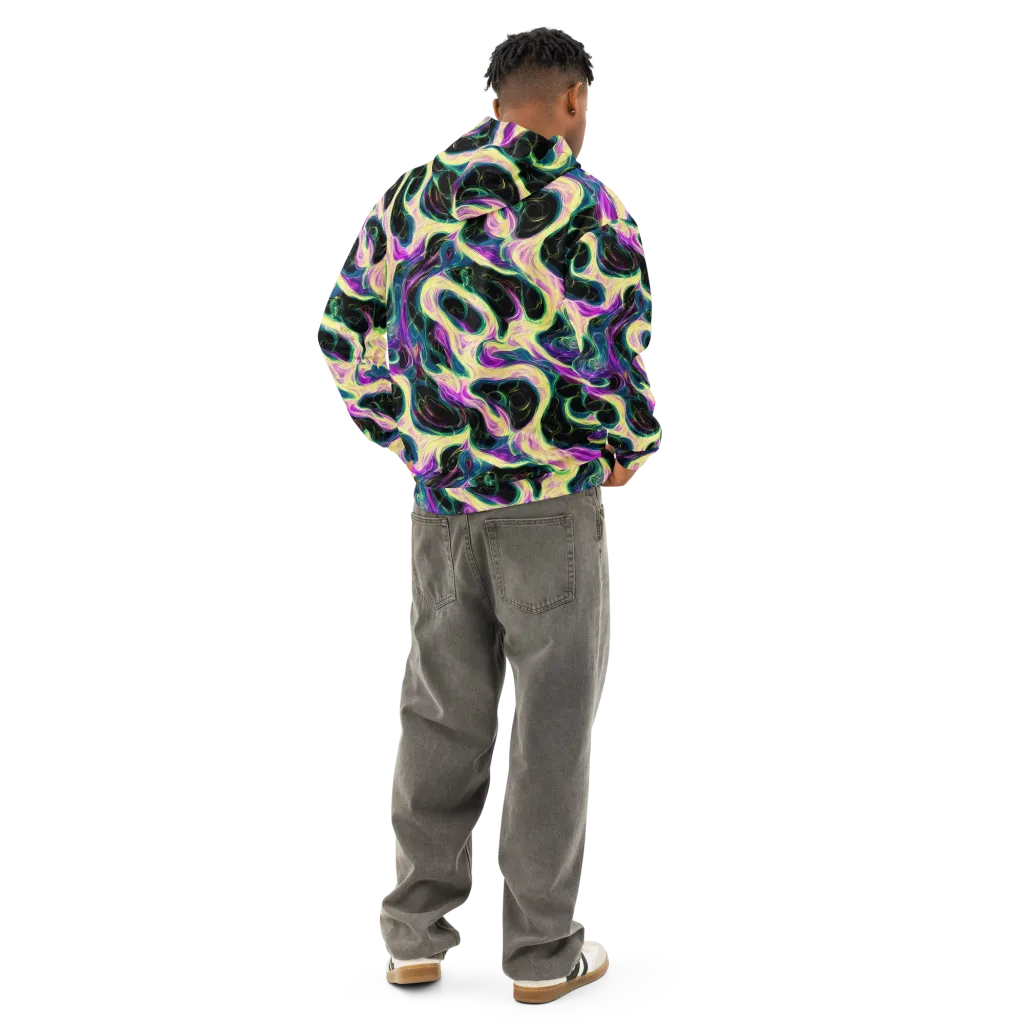 Aurora Rapture on Cotton Hoodie — Back
